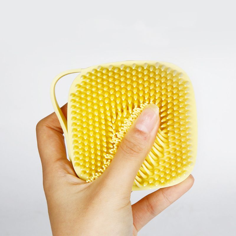Pet Silicone Bath Shampoo Dispensing Grooming Brush Comb