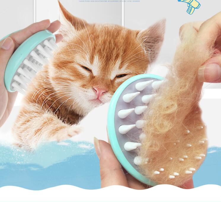 Pet Comfortable Bath Massage Grooming Cleaning Brush Comb