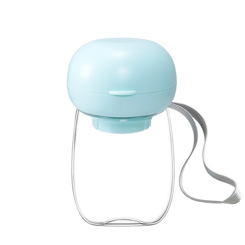 Pet Portable Travel Water Bottle Drinking Bowl Cup Lanyard