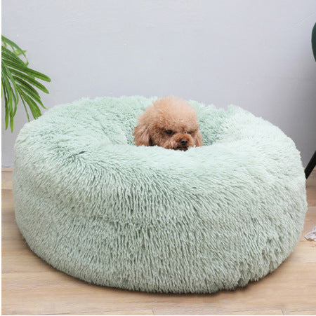 Pet Soft Thick Cotton Plush Round Bed
