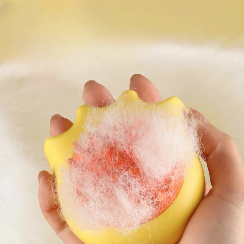 Pet Bath Massage Comb Shampoo Dispensing Grooming Brush