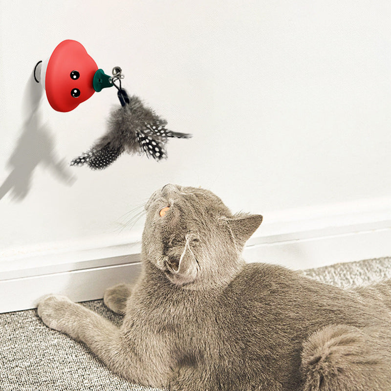 Pet Suction Cup Wand Retractable Teaser Exercise Interactive Toy