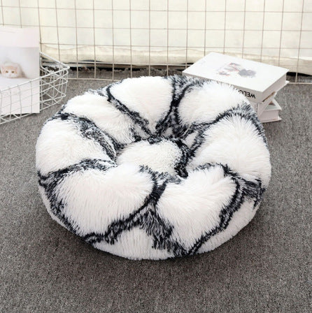 Pet Soft Thick Cotton Plush Round Bed