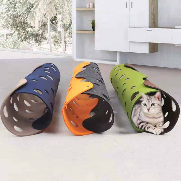 Pet Removable Felt Tunnel Interactive Play Toy