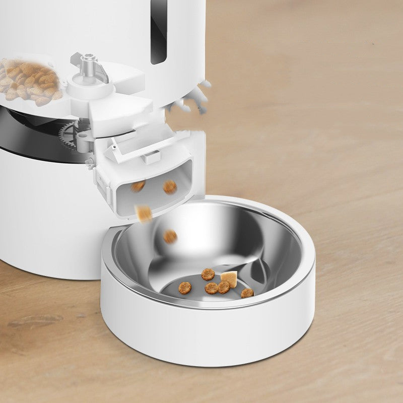 Pet Capsule Automatic Double Bowl Feeding Feeder
