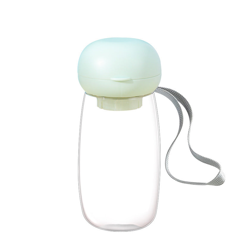 Pet Portable Travel Water Bottle Drinking Bowl Cup Lanyard
