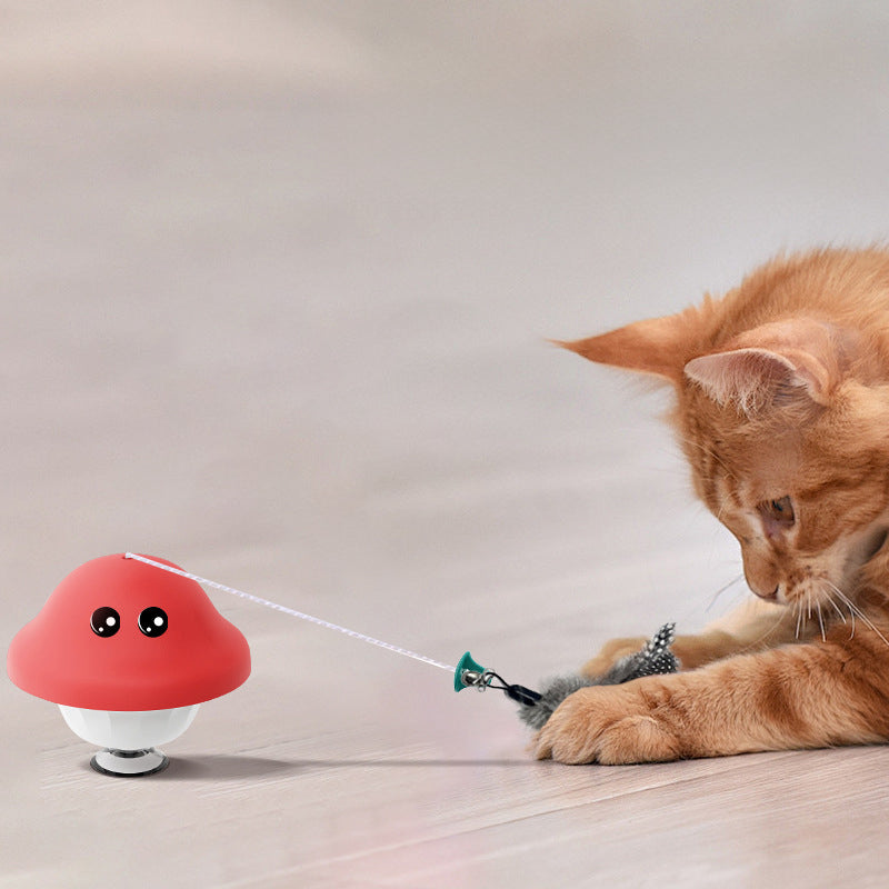 Pet Suction Cup Wand Retractable Teaser Exercise Interactive Toy