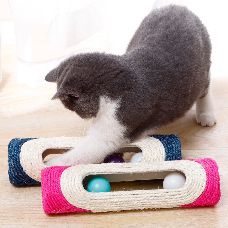 Pet Long Sisal Drum Three Piece Toy Set