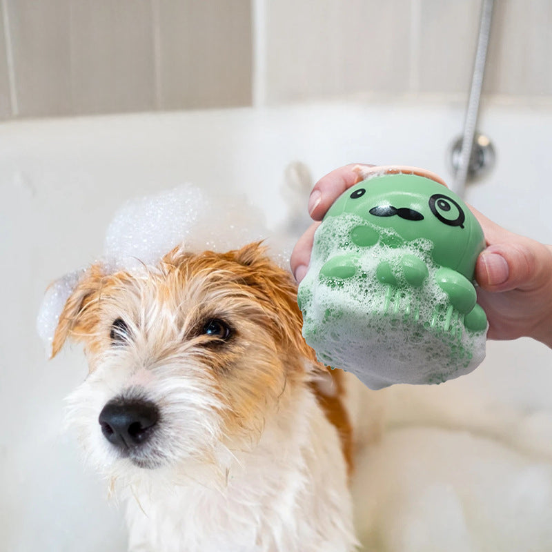 Pet Silicone Bath Massage Comb Body Wash Grooming Brush