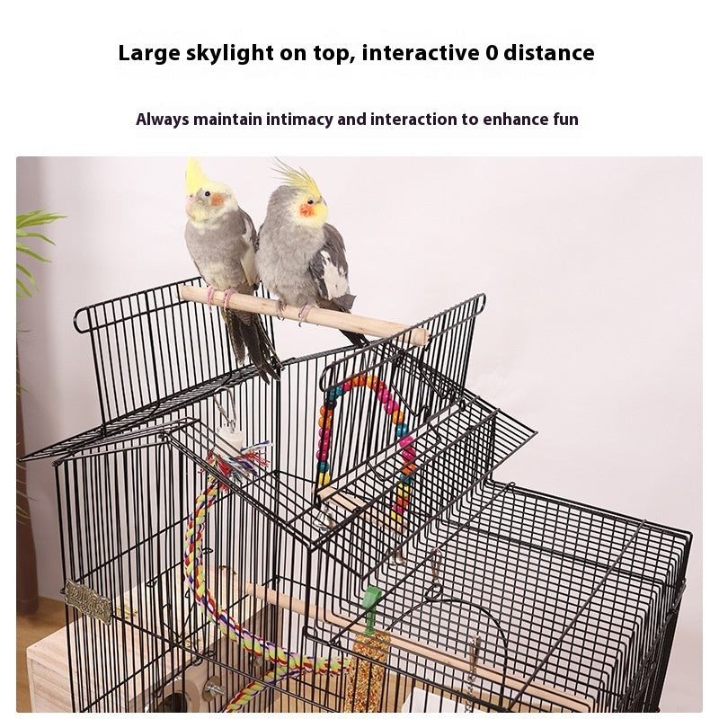 Luxury Large Parrot Cage Tiger Skin Villa Breeding Cage