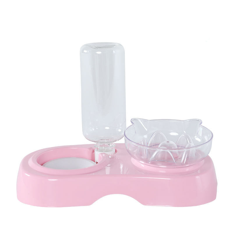 Pet Transparent Plastic Feeding Drinking Bowl