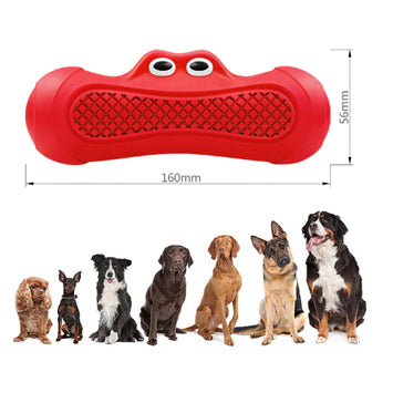Pet Vocal Rugby Natural Rubber Teething Chew Toy