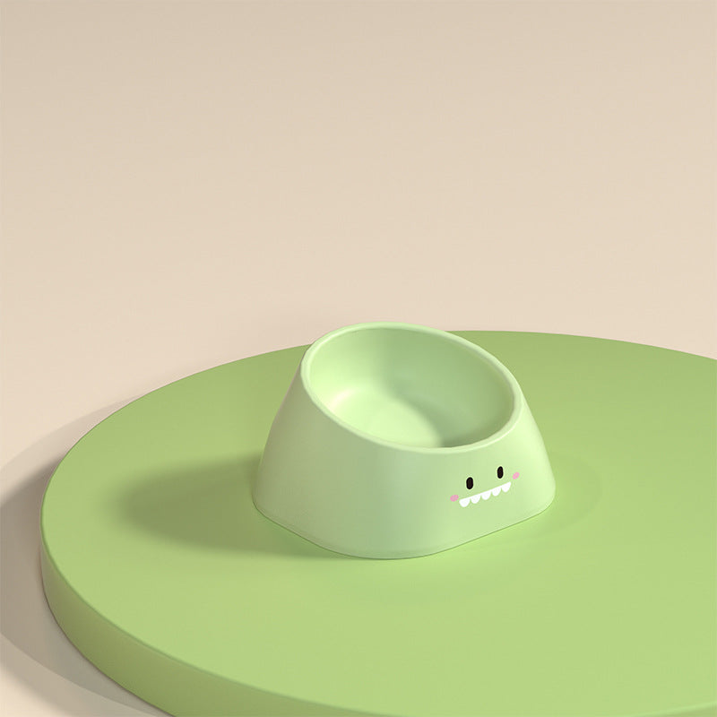 Pet Stainless Steel Tilted Cervical Support Feeding Bowl