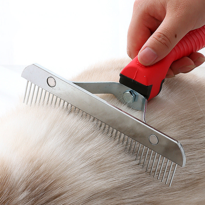 Large Pet Rake Comb Deshedding Grooming Brush Tool