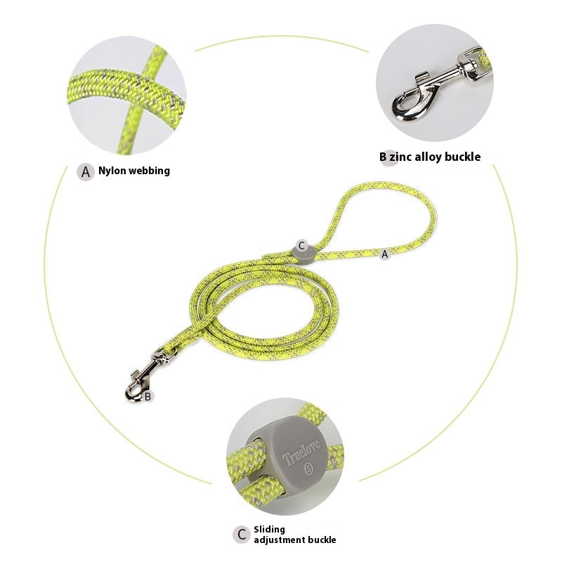 Adjustable Colorful Pet Sliding Walking Leash