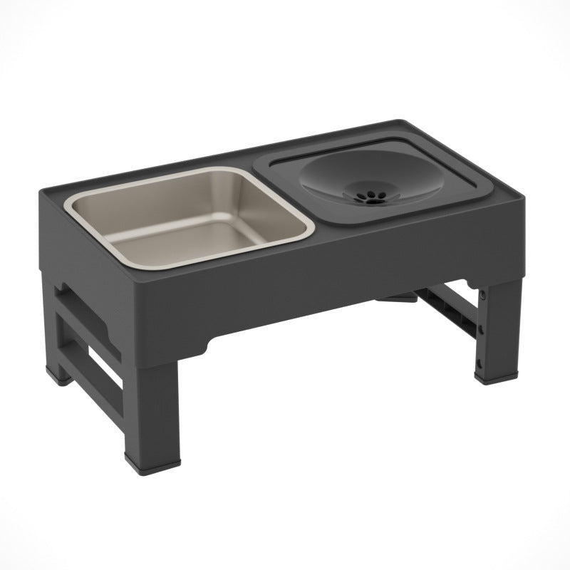 Pet Adjustable Stainless Double Elevated Feeding Bowl