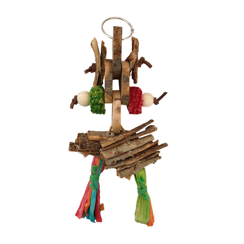 Parrot Bite Toy String Colorful Cage Hanging Toy Pendant