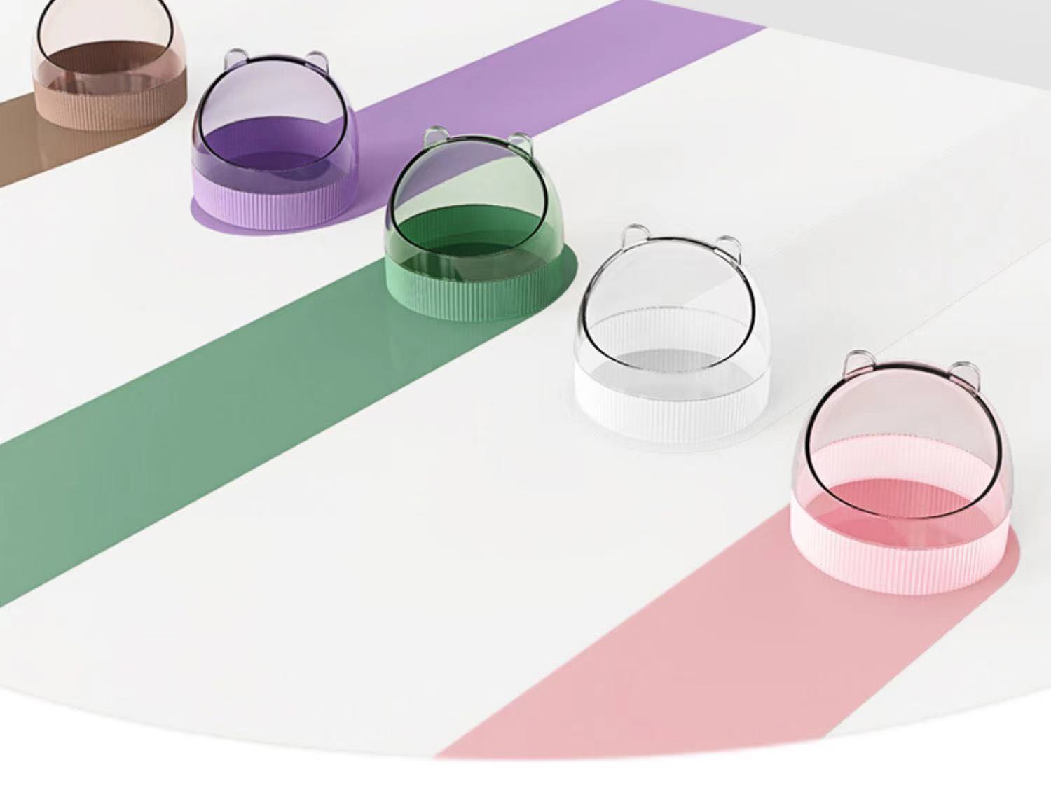 Acrylic Hamster Food Basin Colorful Wire Feeder