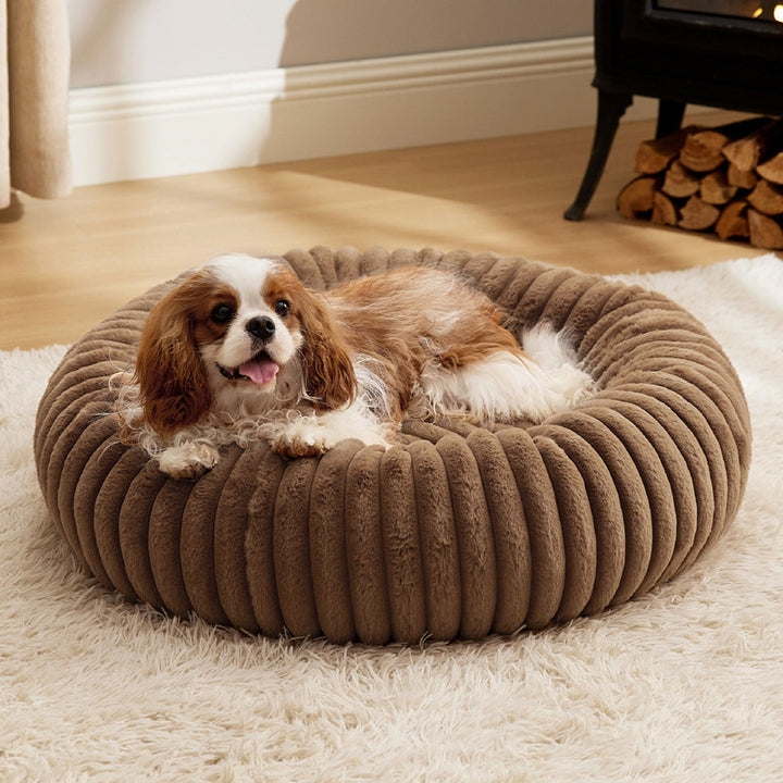 Pet High Grammage Plush Vertical Stripe Warm Bed Mat