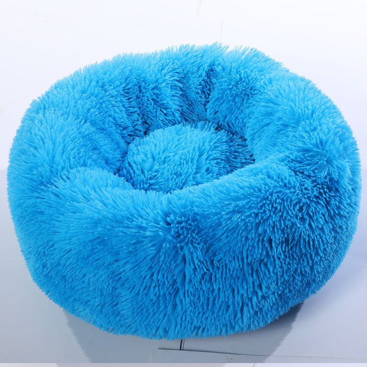 Pet Soft Thick Cotton Plush Round Bed