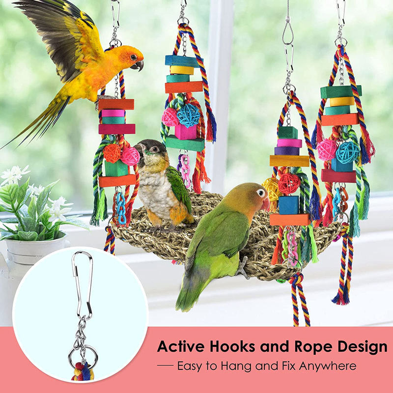 Parrot Climbing Net Hammock Bird Cage Toy