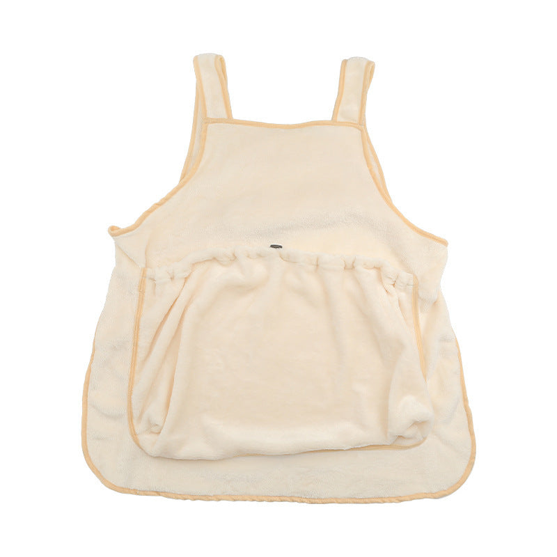 Pet Carrier Apron Plush Hanging Chest Travel Pouch