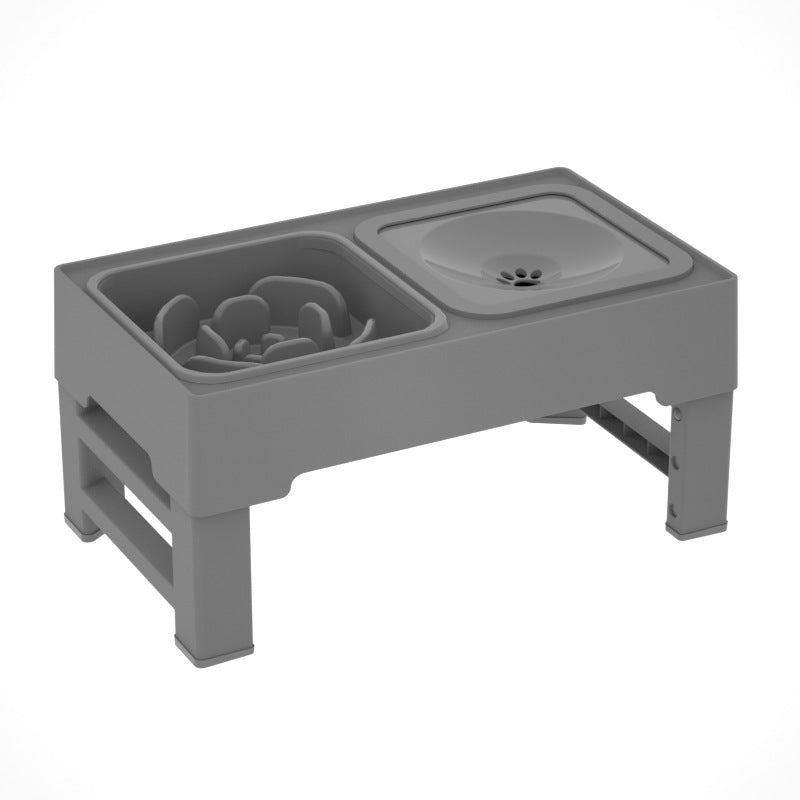 Pet Adjustable Stainless Double Elevated Feeding Bowl