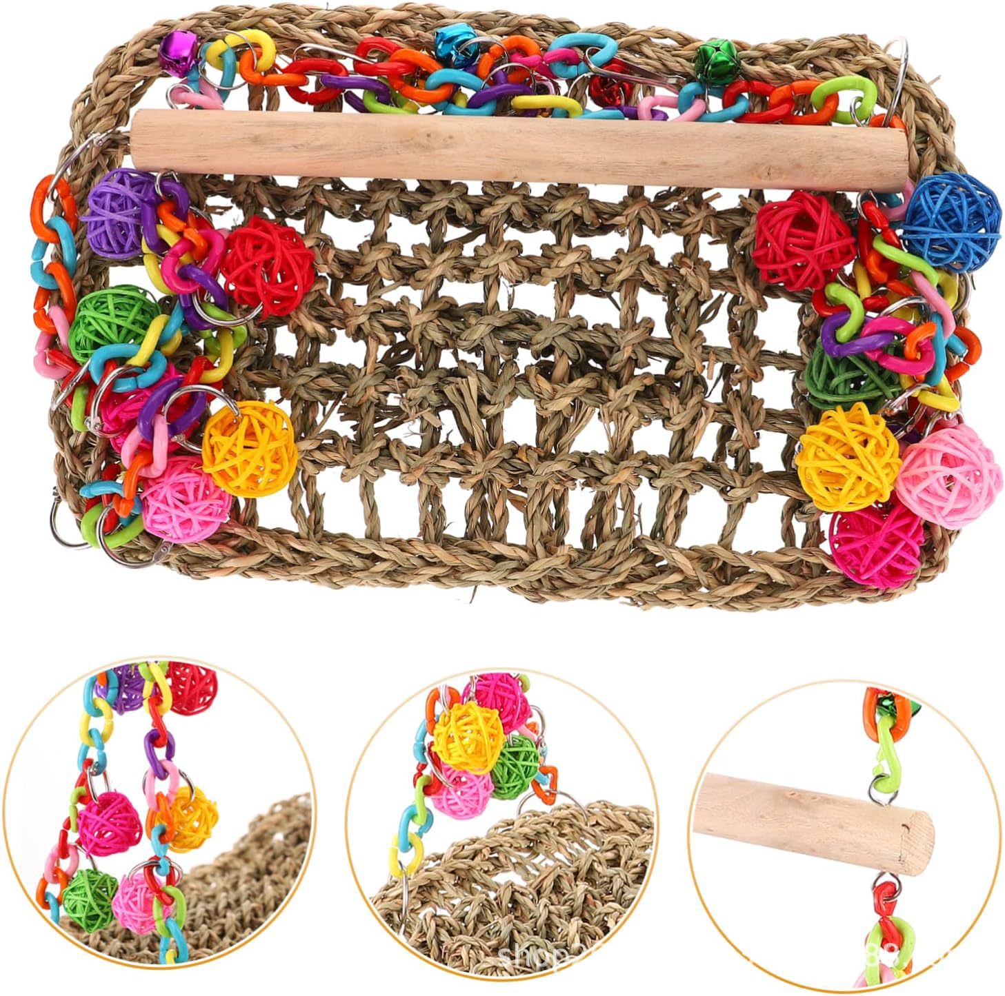 Parrot Climbing Net Hammock Bird Cage Toy