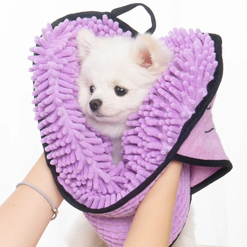 Absorbent Microfiber Quick Drying Machine Washable Hand Pocket Pet Towel