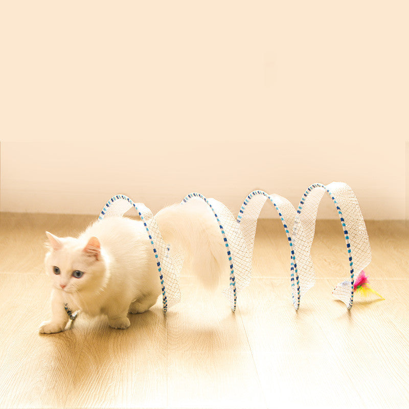 Pet Foldable Storage Tunnel Interactive Play Toy