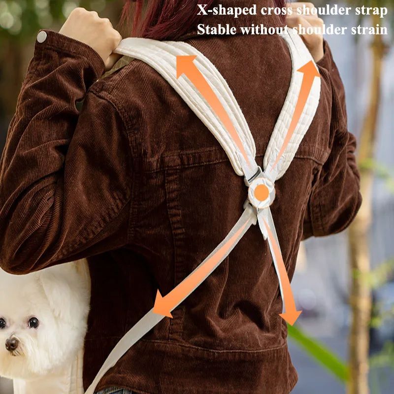 Pet Backpack Carrier Breathable Cross Design Travel Bag