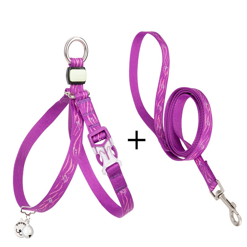 Pet Bell Chest Strap Vest Haulage Rope Leash