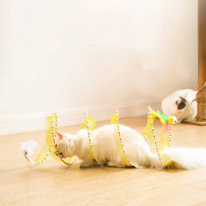 Pet Foldable Storage Tunnel Interactive Play Toy