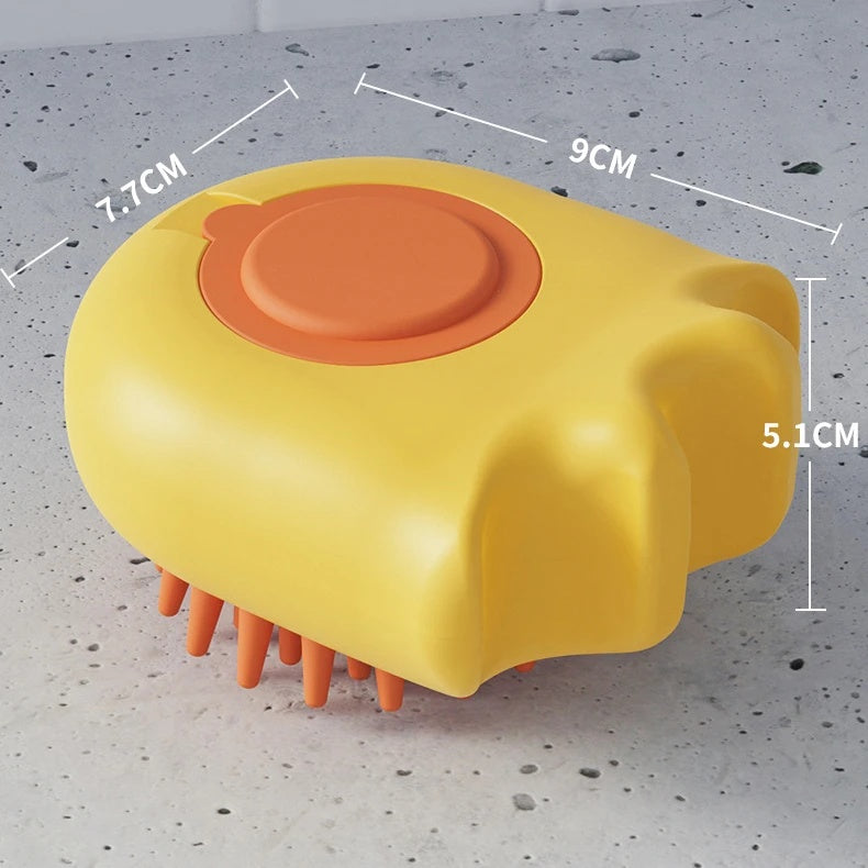 Pet Bath Massage Comb Shampoo Dispensing Grooming Brush