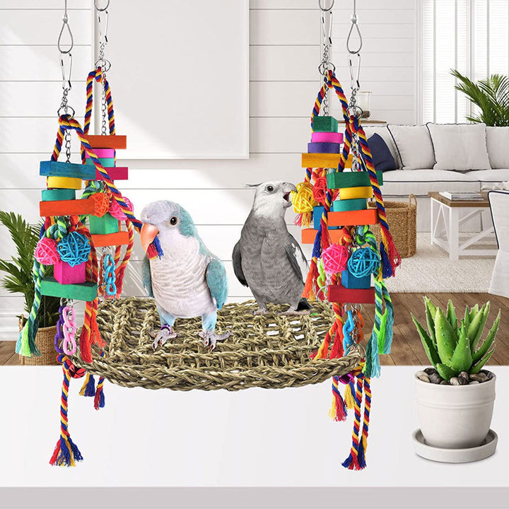 Parrot Climbing Net Hammock Bird Cage Toy