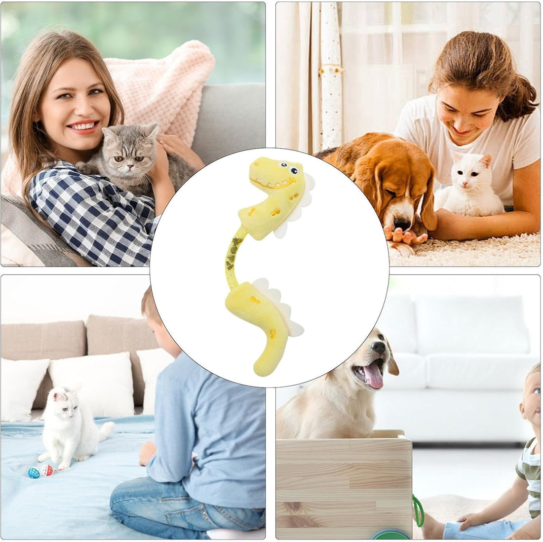 Pet Chew Rope Teeth Cleaning Interactive Kicker Spring Toy