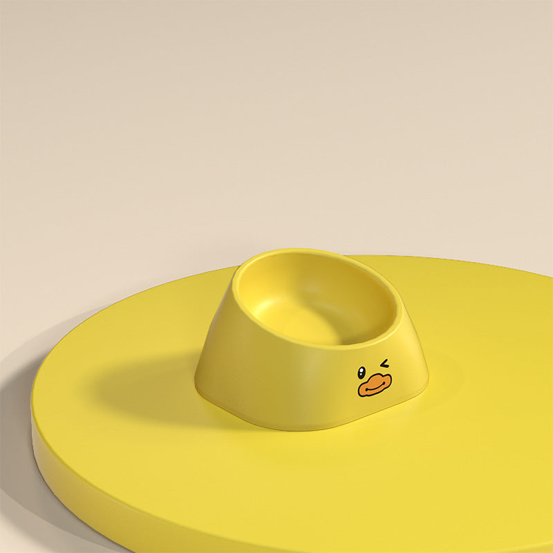Pet Stainless Steel Tilted Cervical Support Feeding Bowl