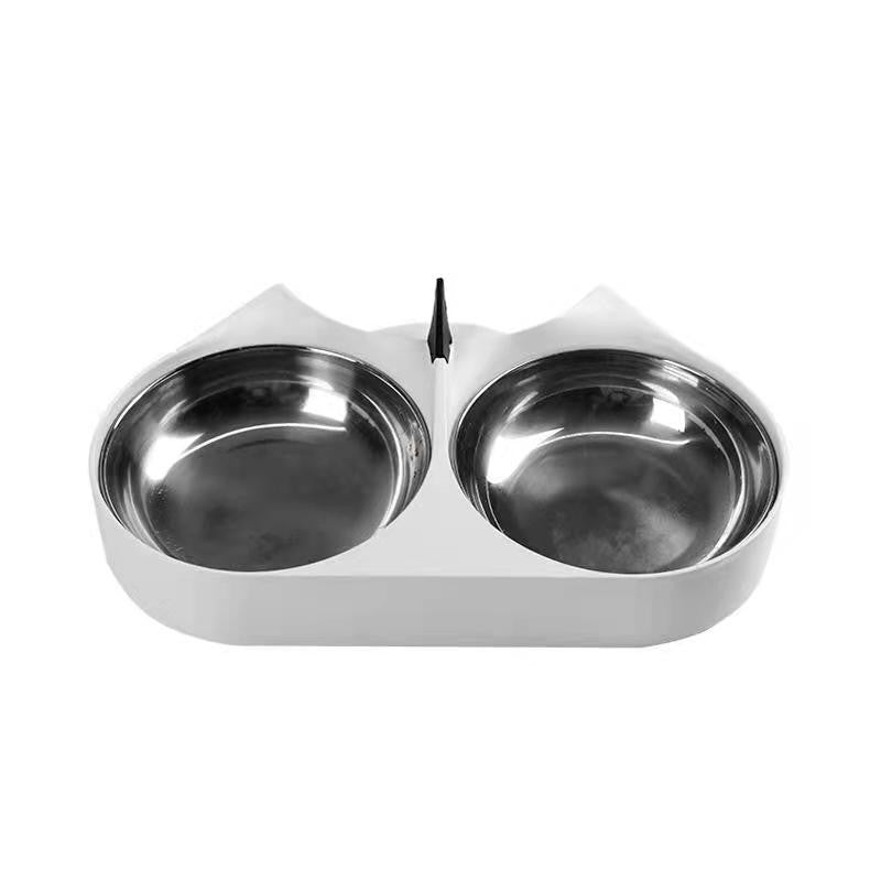 Pet Capsule Automatic Double Bowl Feeding Feeder