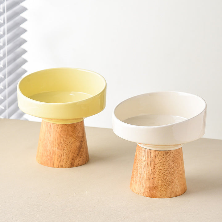Pet Ceramic Elevated Food Water Dining Bowl