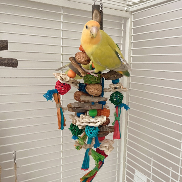 Parrot Decompression Toy Natural Material Color String Tearing Toy