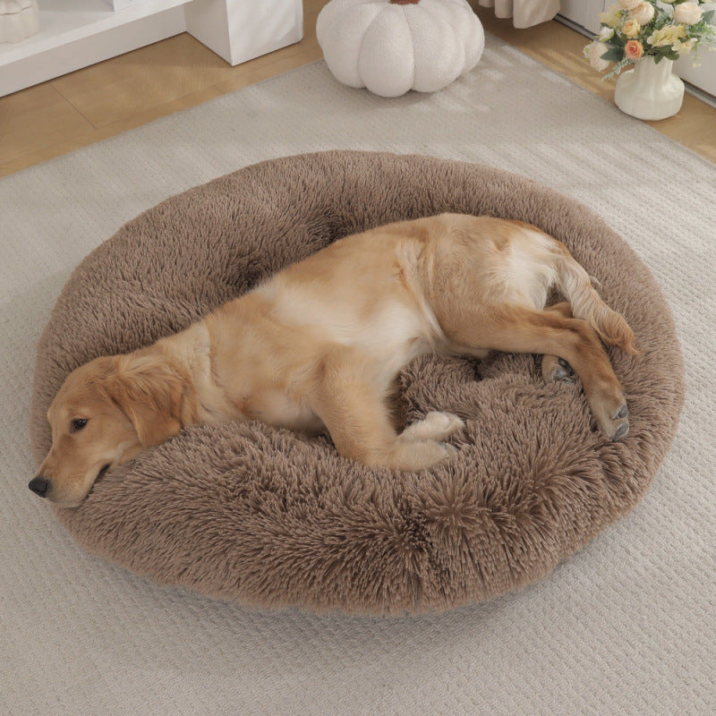 Pet Round Plush Warm Sleep Bed Mat House