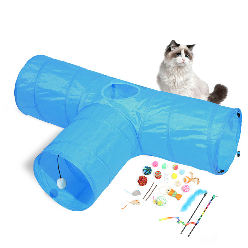 Pet Foldable Tunnel Climbing Path Interactive Toy