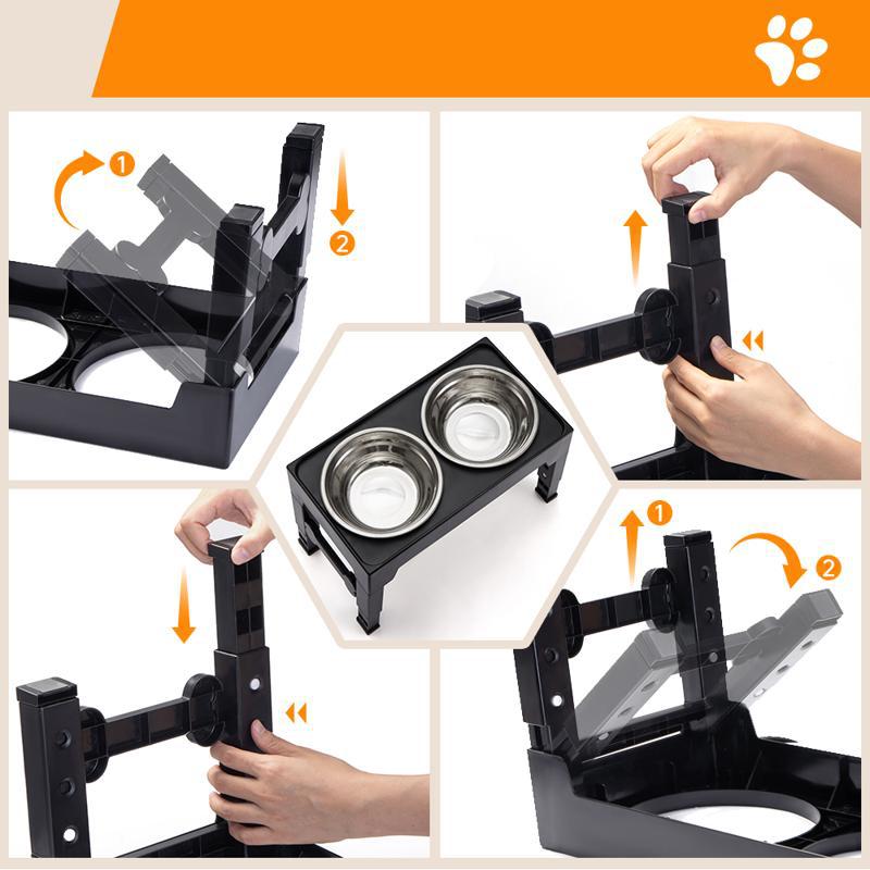 Pet Elevated Neck Support Anti Tumble Feeding Bowl