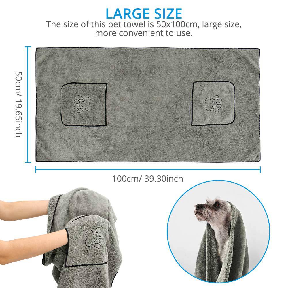 Pet Super Absorbent Large Bathrobe Towel