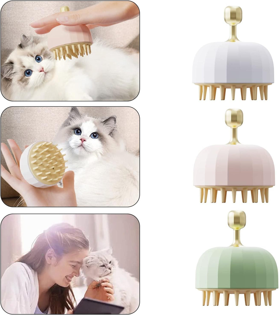 Pet Bath Massage Shampoo Grooming Brush Tool