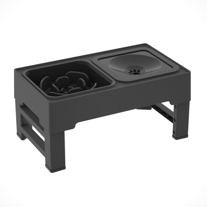 Pet Adjustable Stainless Double Elevated Feeding Bowl