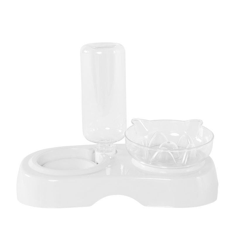 Pet Transparent Plastic Feeding Drinking Bowl