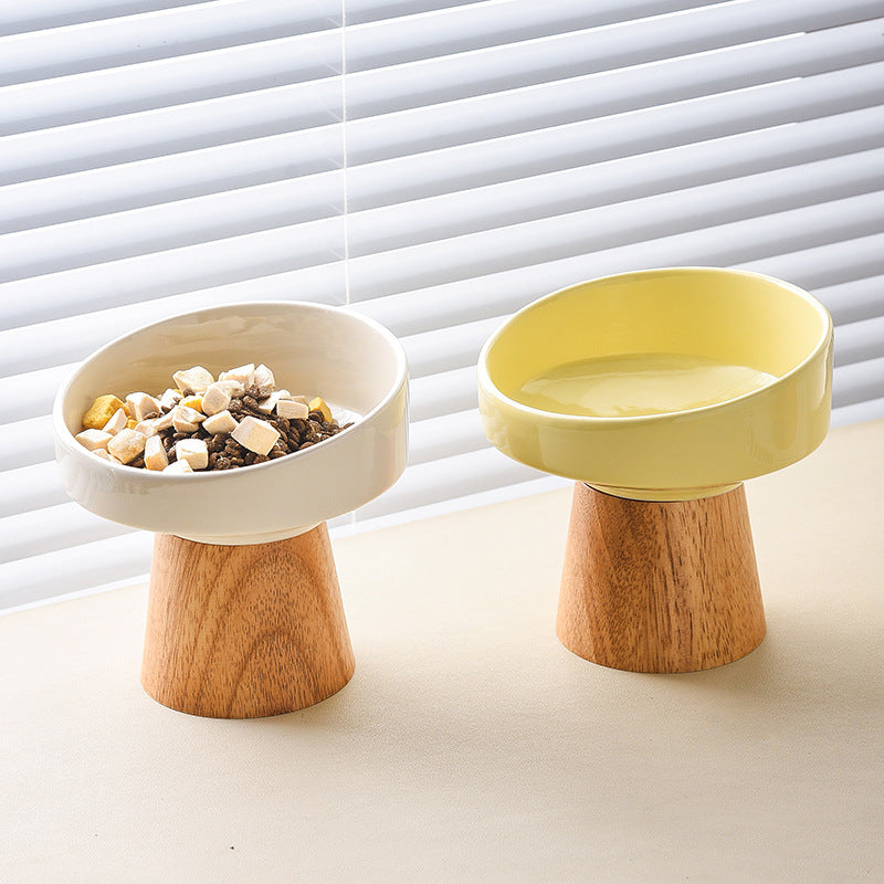 Pet Ceramic Elevated Food Water Dining Bowl