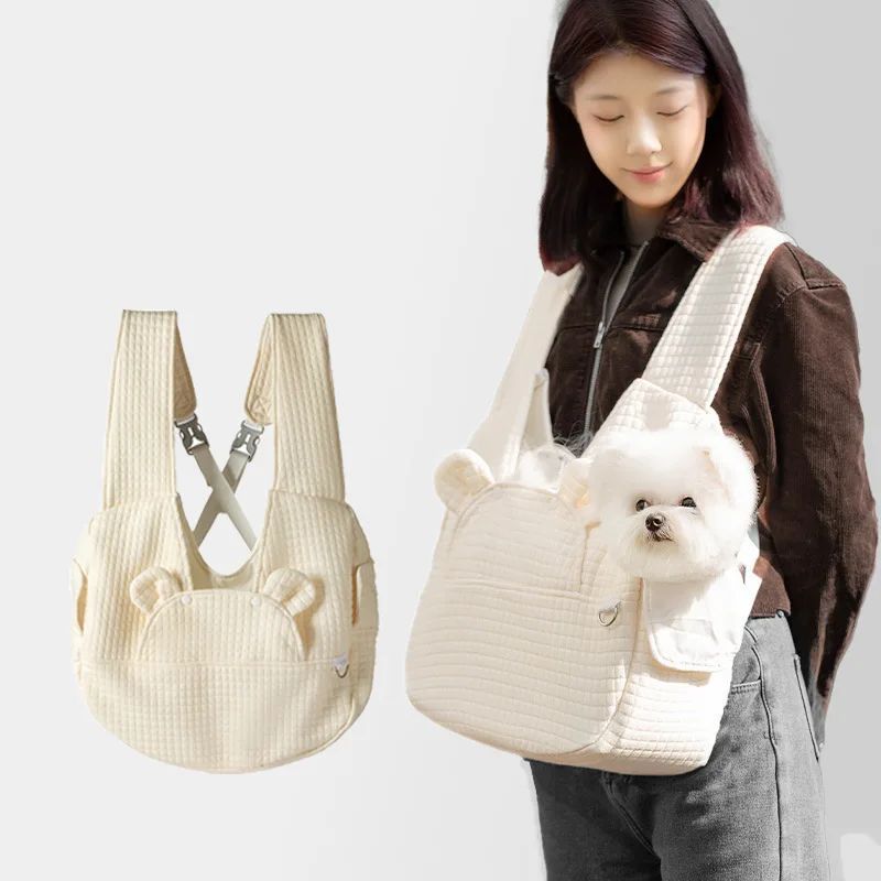 Pet Backpack Carrier Breathable Cross Design Travel Bag
