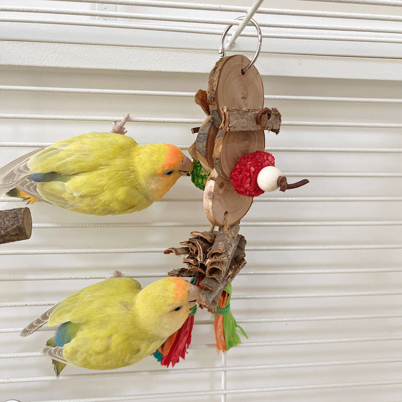 Parrot Bite Toy String Colorful Cage Hanging Toy Pendant